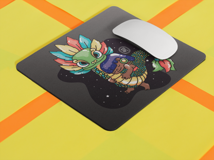 Mousepad Ajolotito Niña Y Quetzalcoatl Mirari Chan