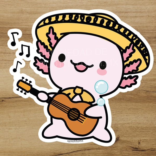 Sticker Ajolote Mariachi Xo The Monster