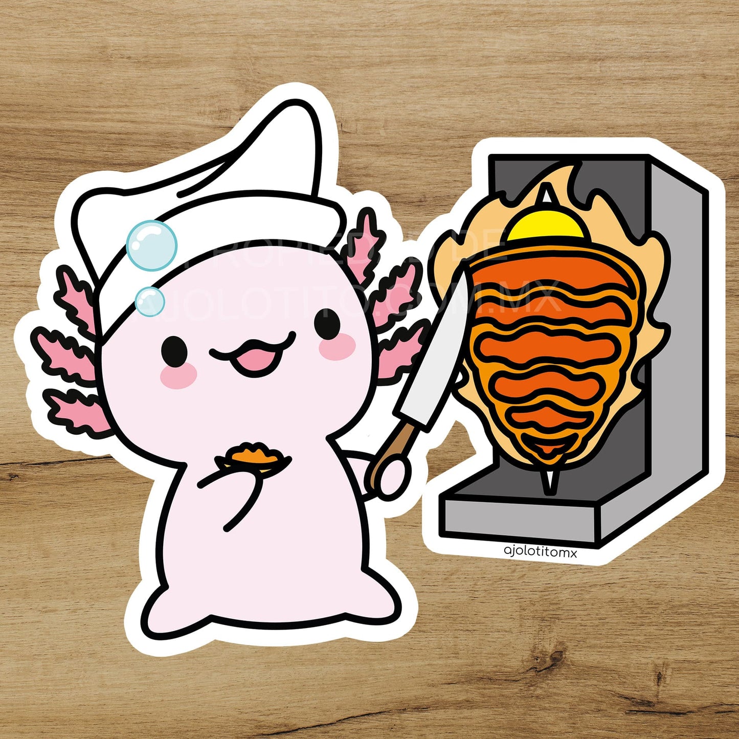 Sticker Ajolote Taquero Xo The Monster