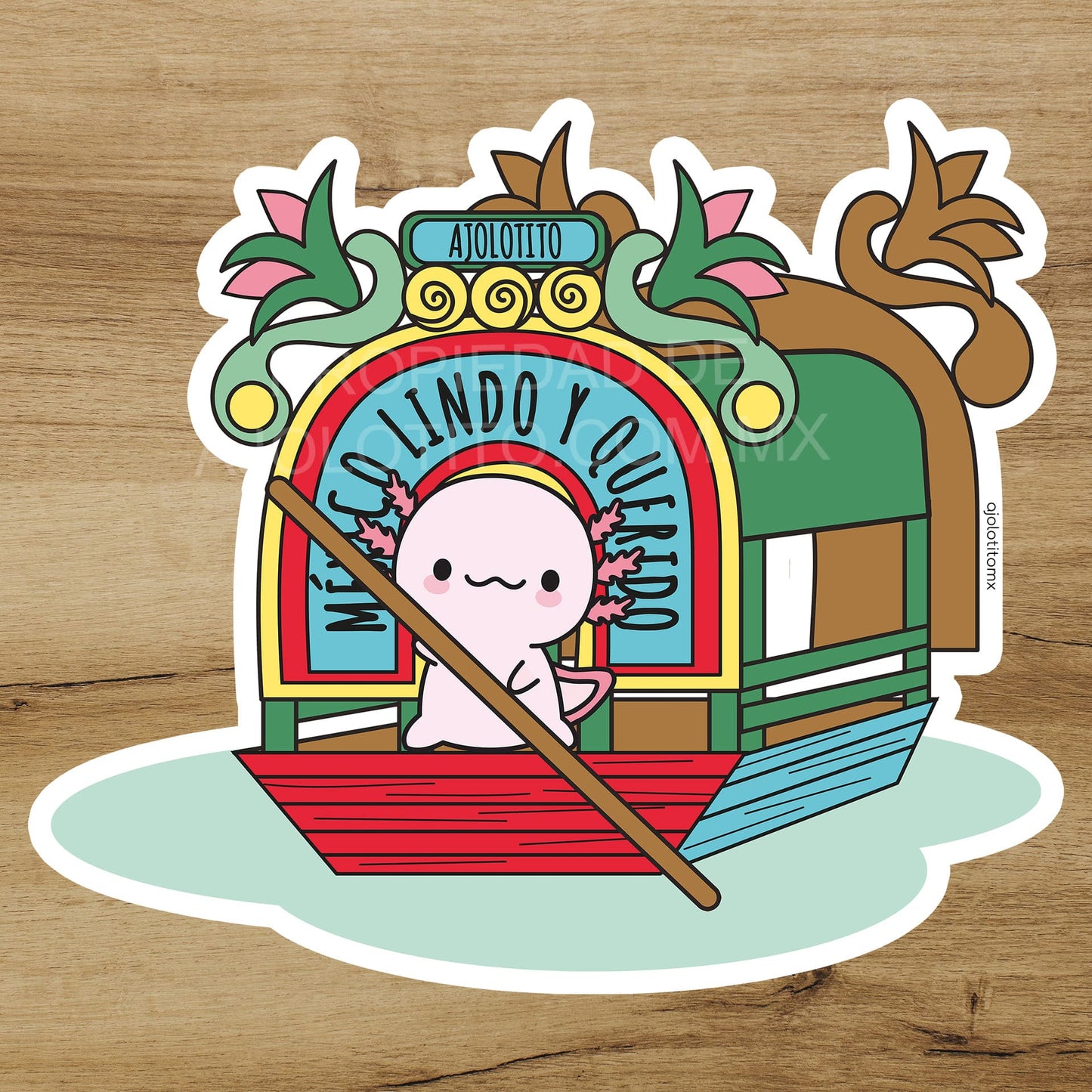 Sticker Ajolote Trajinera Xo The Monster