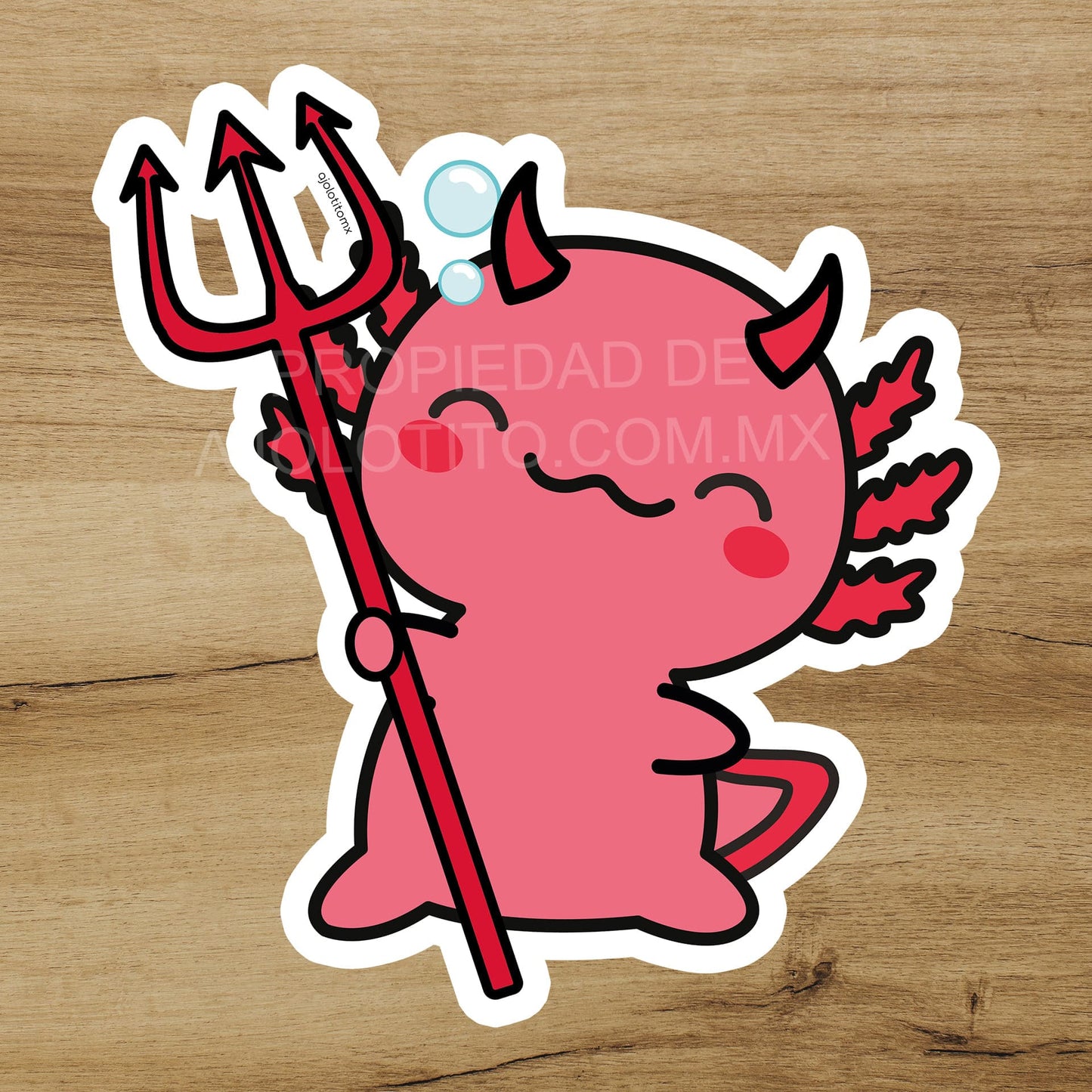 Sticker Ajolote Diablito Xo The Monster