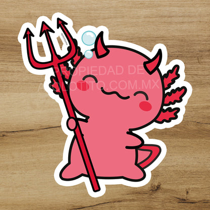Sticker Ajolote Diablito Xo The Monster