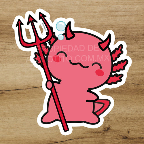 Sticker Ajolote Diablito Xo The Monster