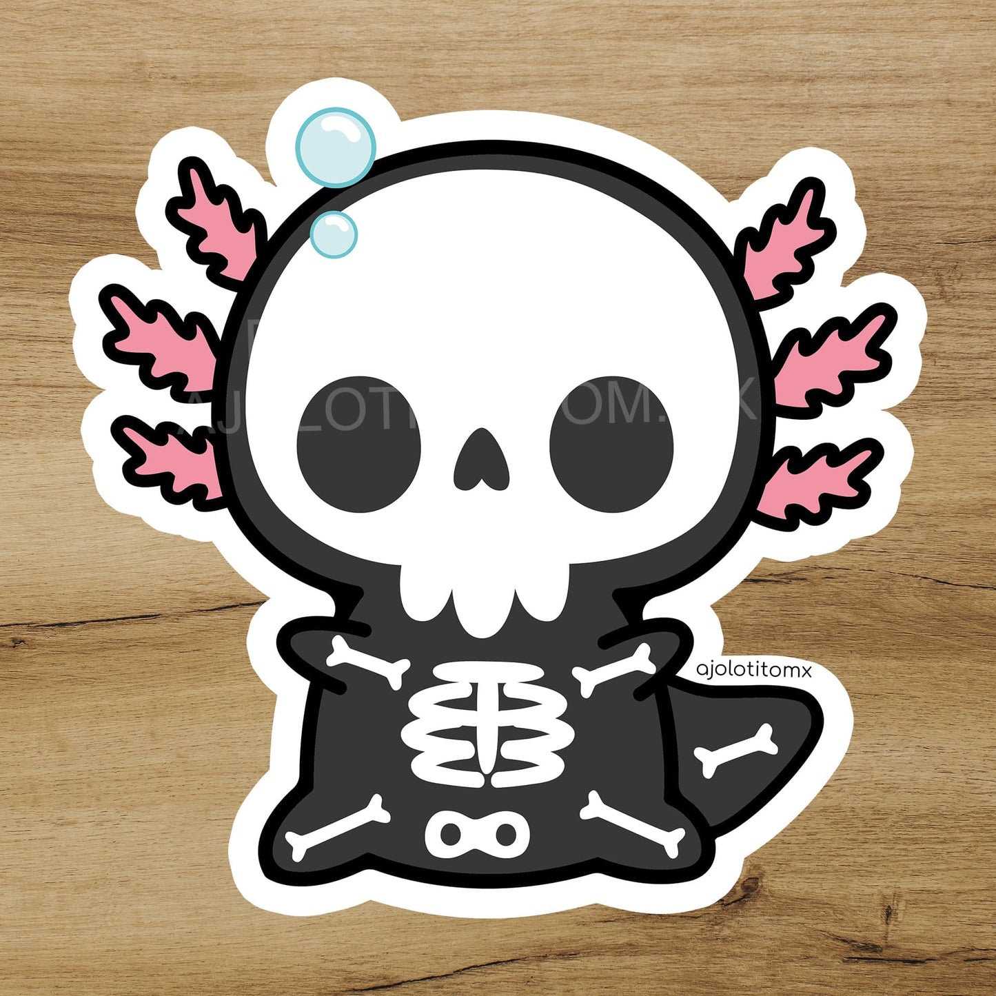 Sticker Ajolote Esqueleto Xo The Monster