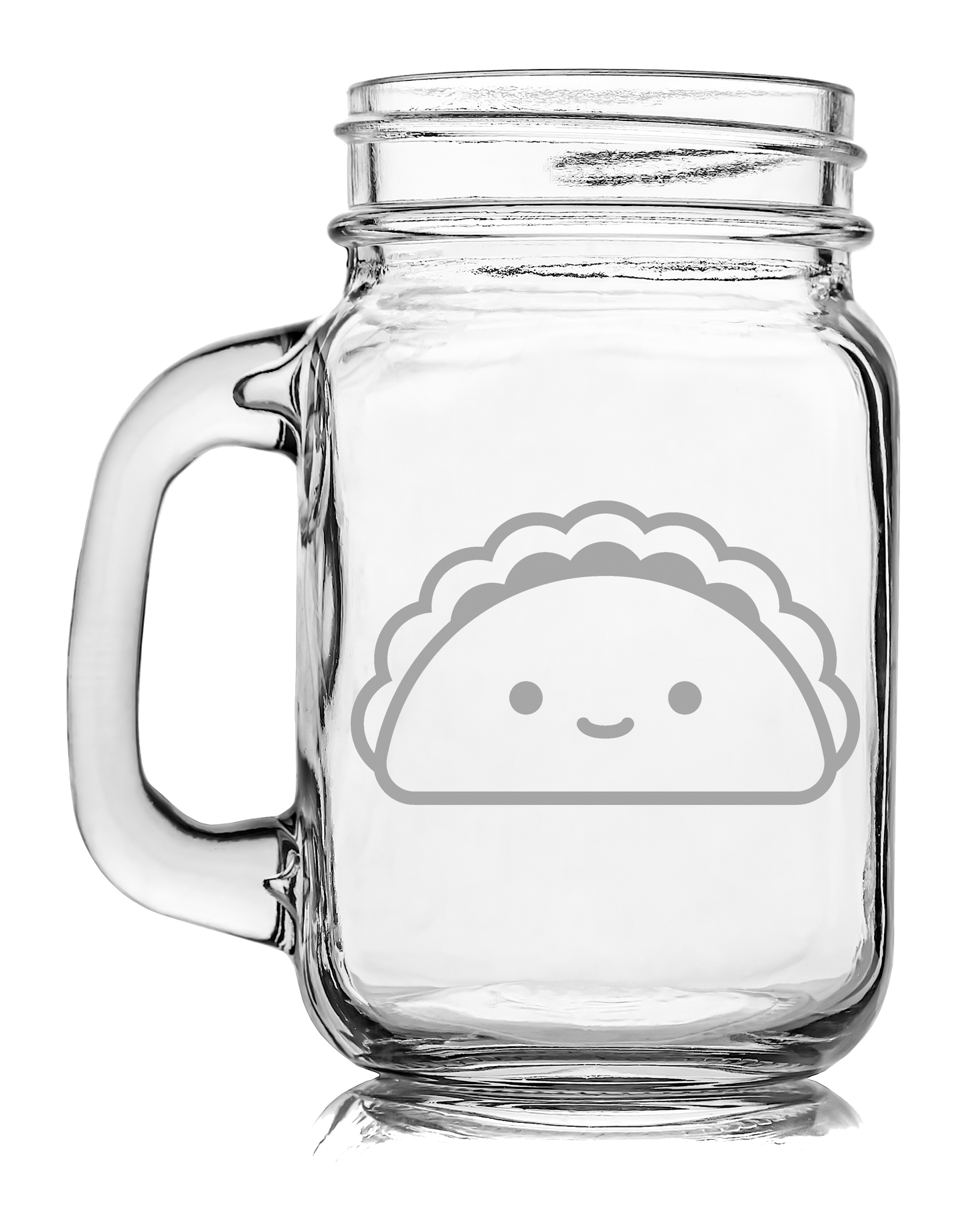 Tarro Vidrio Grabado Taco México