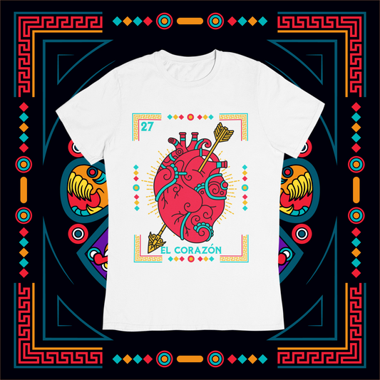 Playera Loteria El Corazon Adulto E Infantil