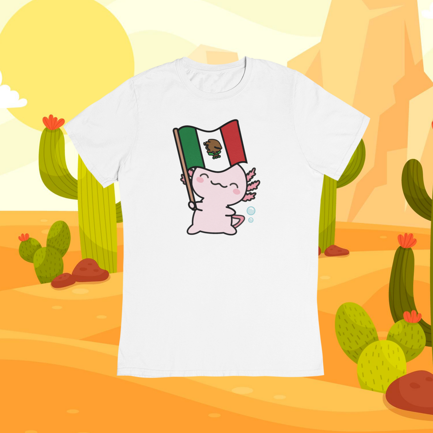 Playera Ajolote Y Su Bandera Xo The Monster Adulto E Infantil