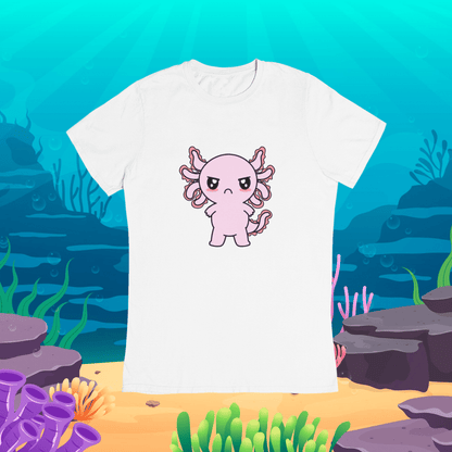 Playera Axolotzin Enojado Ajolote Adulto E Infantil
