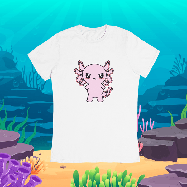 Playera Axolotzin Enojado Ajolote Adulto E Infantil