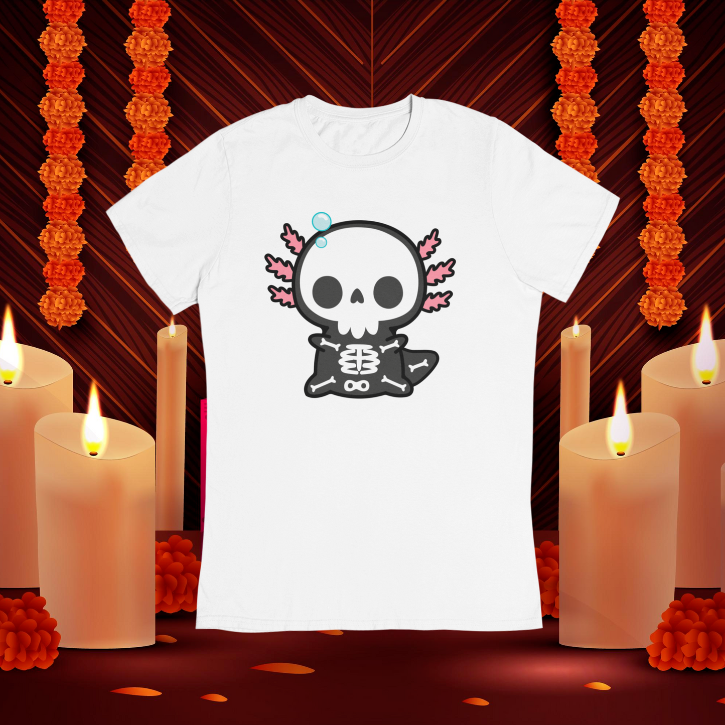 Playera Ajolote Esqueleto Xo The Monster Adulto E Infantil