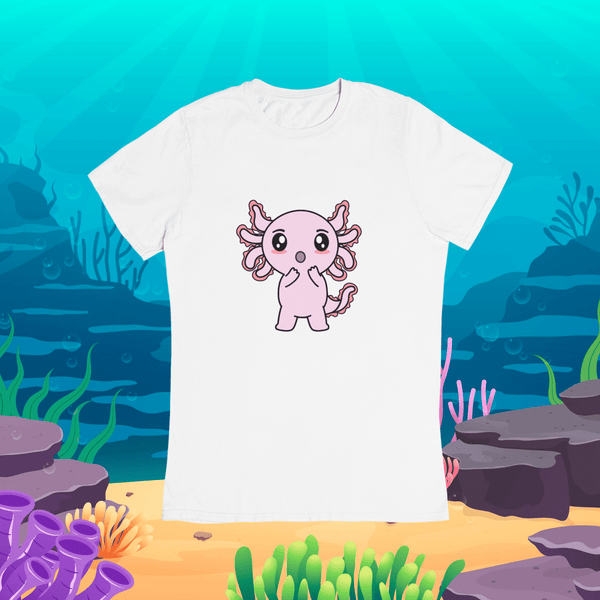 Playera Axolotzin Sorprendido Ajolote Adulto E Infantil