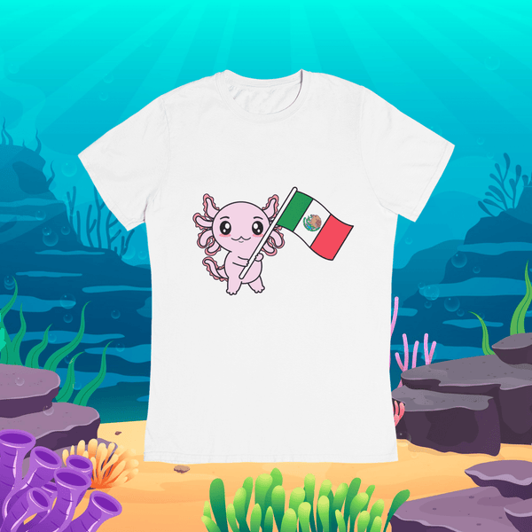 Playera Axolotzin Bandera Ajolote Adulto E Infantil