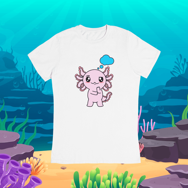 Playera Axolotzin Pensando Ajolote Adulto E Infantil