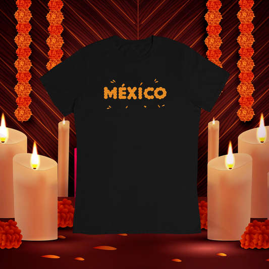 Playera MǸxico Cempasuchil Adulto E Infantil