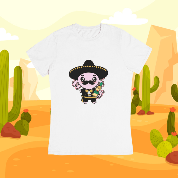 Playera Axolotzin Mariachi Ajolote Adulto E Infantil