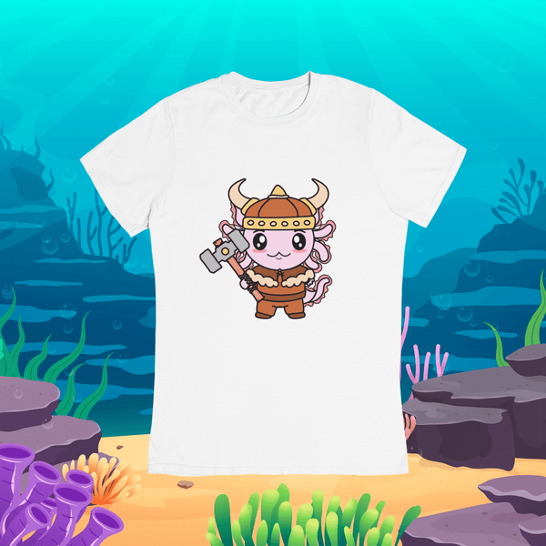 Playera Axolotzin Vikingo Ajolote Adulto E Infantil