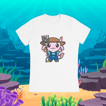 Playera Axolotzin Granjero Ajolote Adulto E Infantil