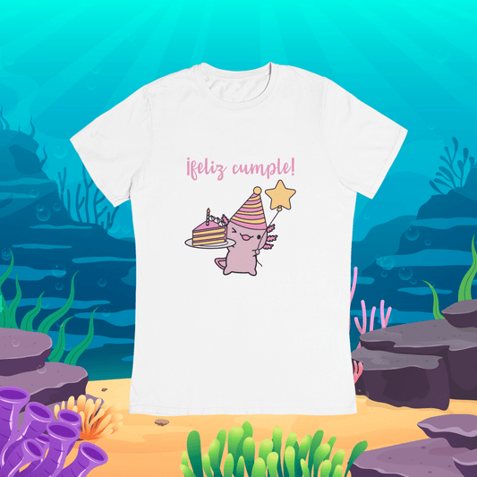 Playera Ajolote Feliz Cumple Xo The Monster Adulto E Infantil