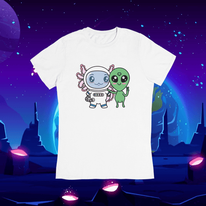 Playera Axolotzin Y Marcianito Ajolote
