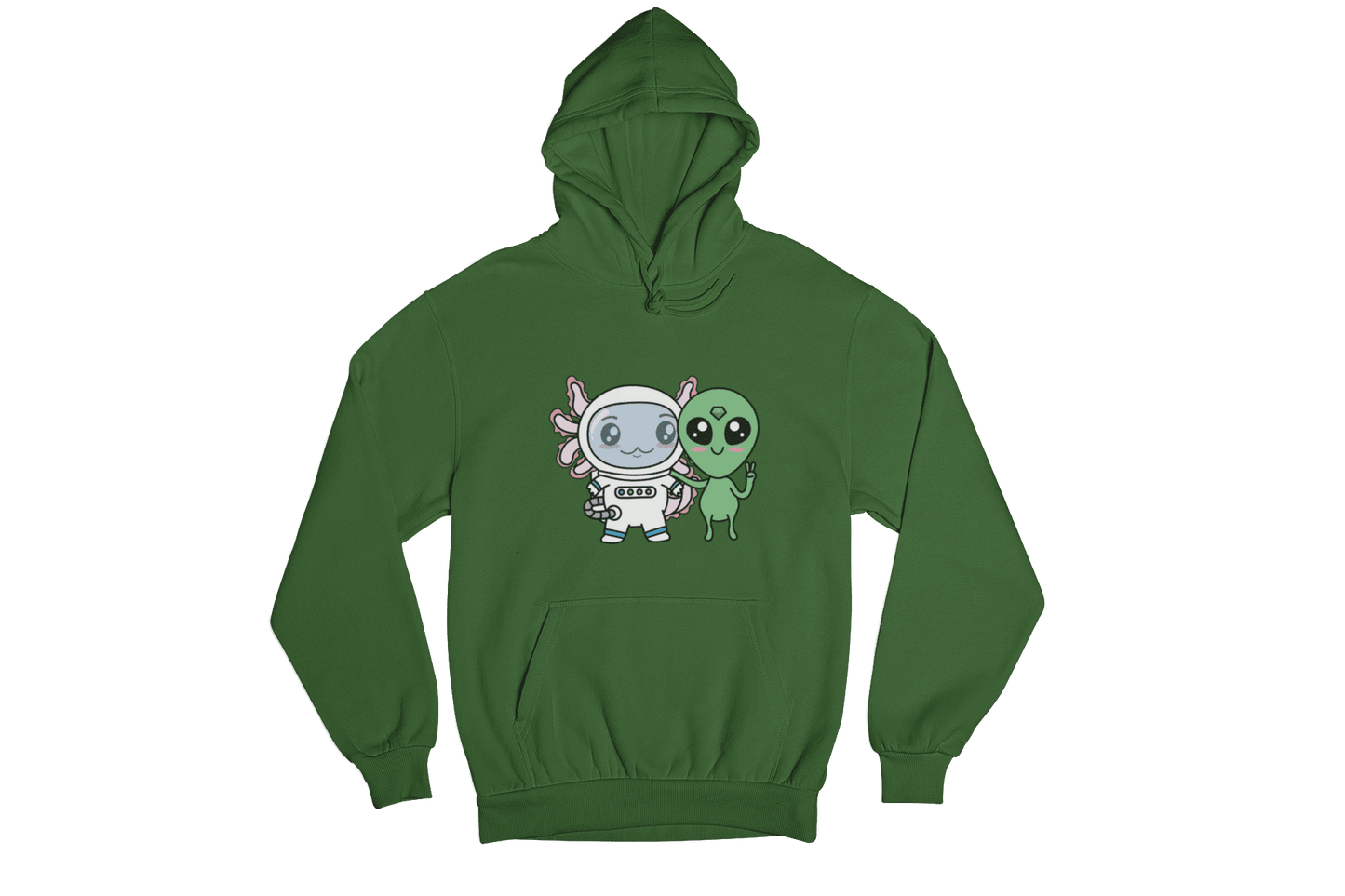 Hoodie Axolotzin Y Marcianito Ajolote Unisex