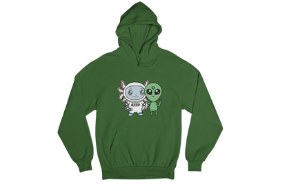 Hoodie Axolotzin Y Marcianito Ajolote Unisex