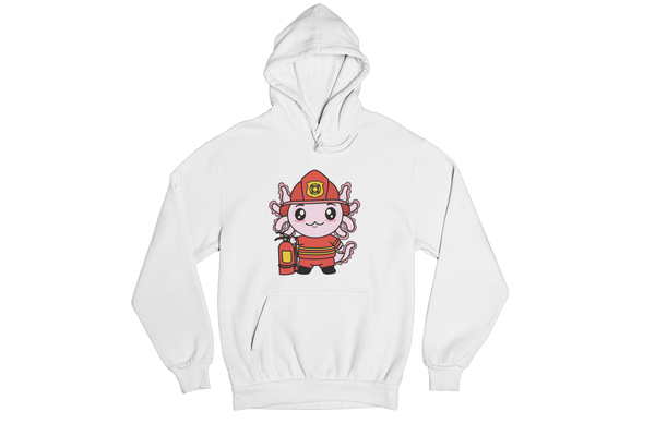 Hoodie Axolotzin Bombero Ajolote Unisex