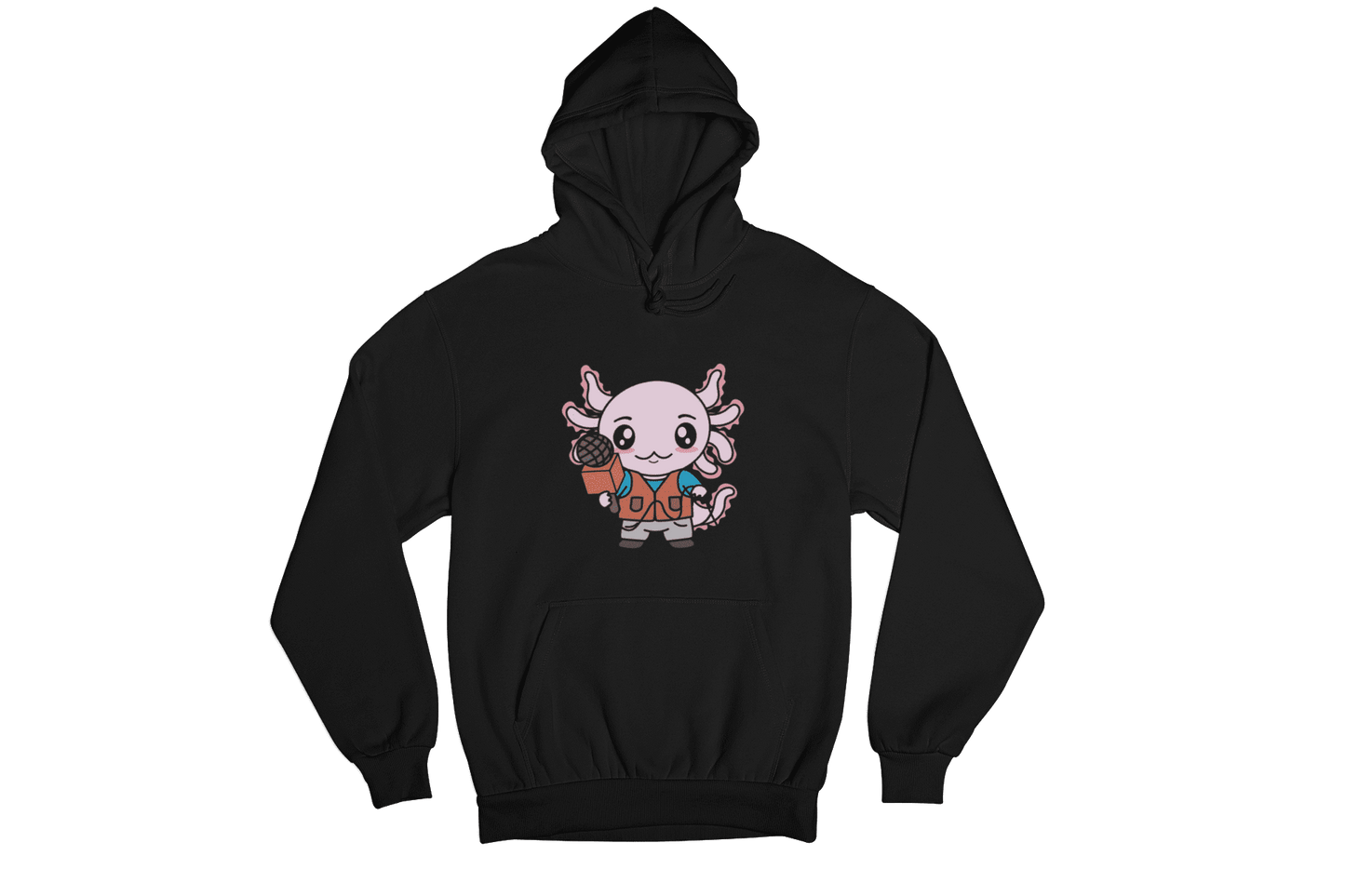 Hoodie Axolotzin Reportero Ajolote Unisex