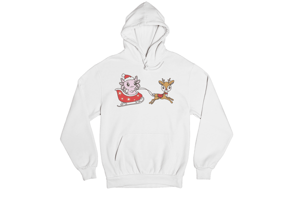 Hoodie Axolotzin Trineo Navidad