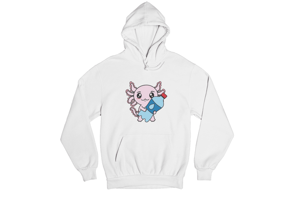 Hoodie Axolotzin Botella Agua Ajolote Unisex