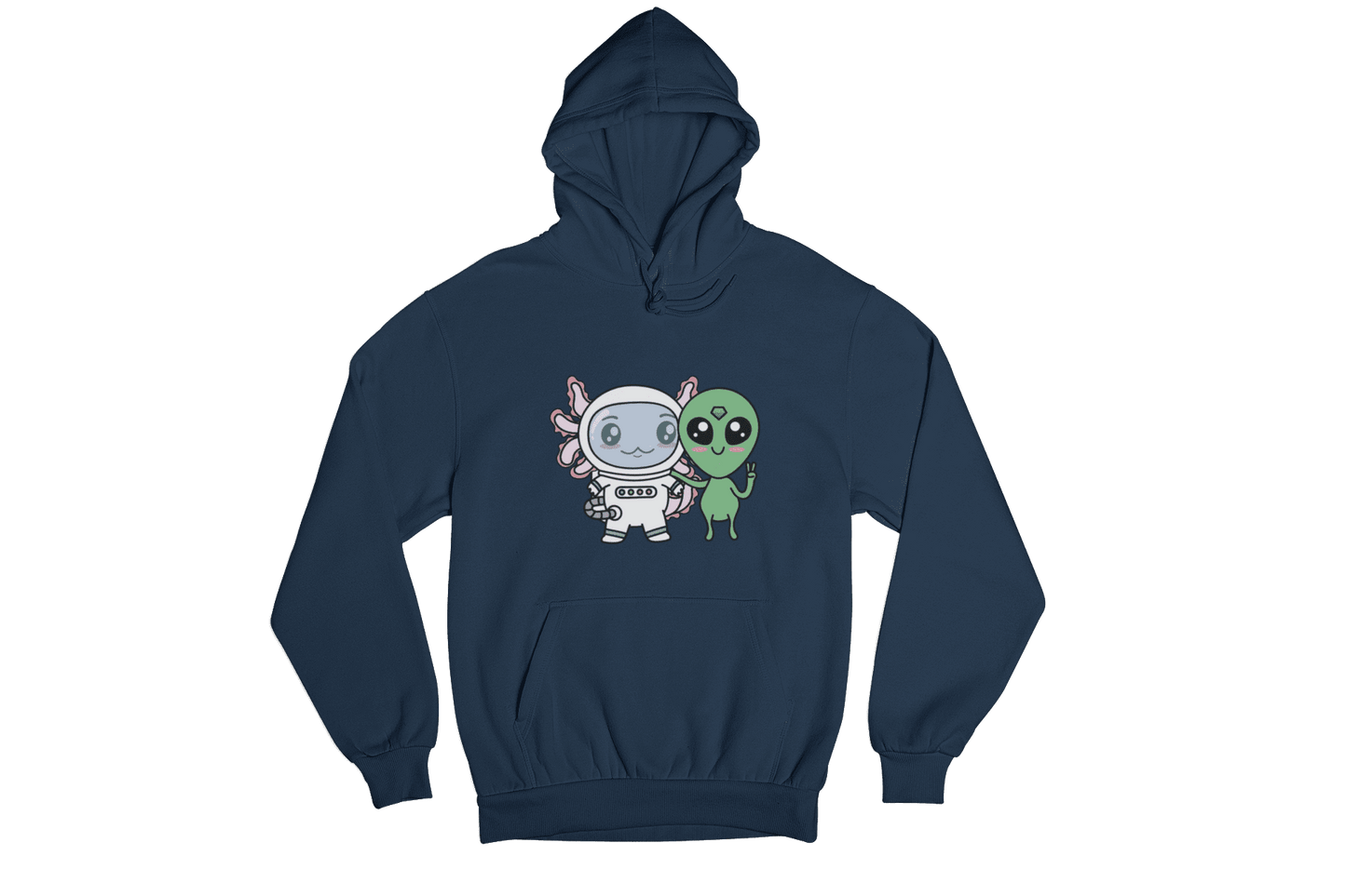 Hoodie Axolotzin Y Marcianito Ajolote Unisex