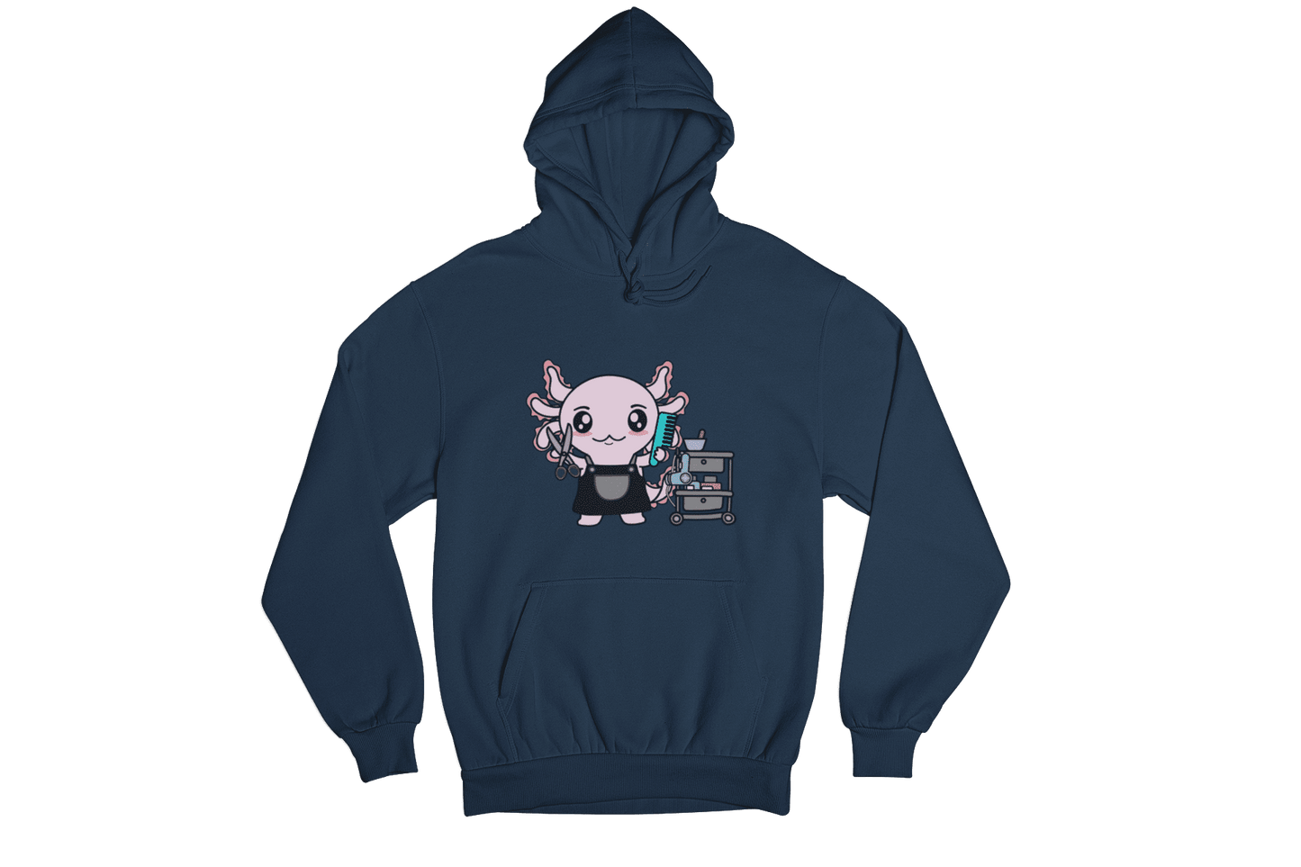 Hoodie Axolotzin Barbero Ajolote Unisex