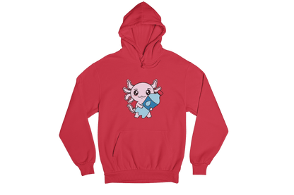 Hoodie Axolotzin Botella Agua Ajolote Unisex