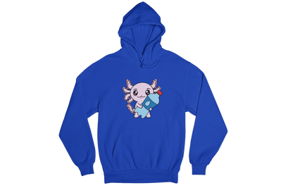 Hoodie Axolotzin Botella Agua Ajolote Unisex