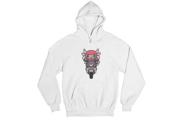 Hoodie Axolotzin Motoneta Ajolote Unisex