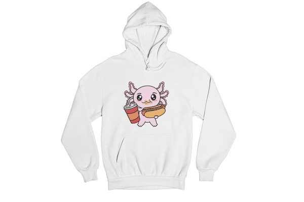 Hoodie Axolotzin Comiendo Jocho Ajolote Unisex