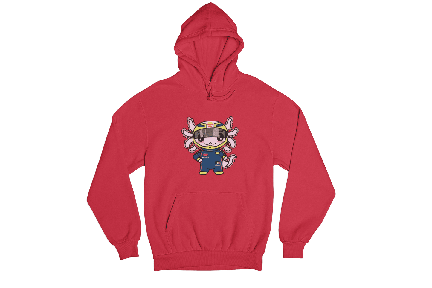 Hoodie Axolotzin Piloto De Carreras Ajolote Unisex