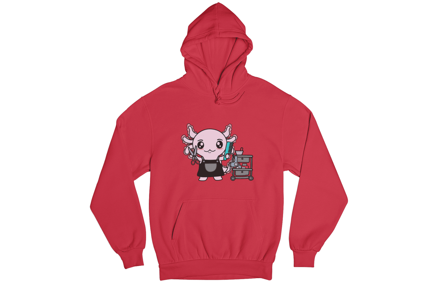 Hoodie Axolotzin Barbero Ajolote Unisex
