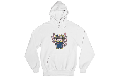 Hoodie Axolotzin Piloto De Carreras Ajolote Unisex