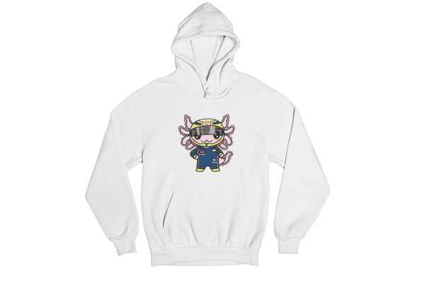 Hoodie Axolotzin Piloto De Carreras Ajolote Unisex