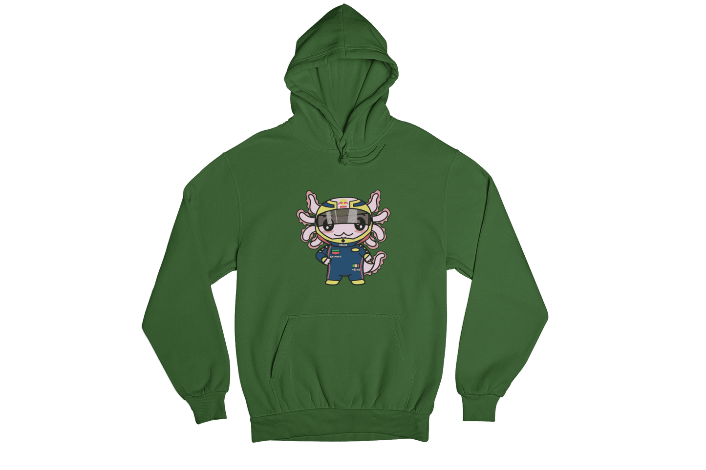 Hoodie Axolotzin Piloto De Carreras Ajolote Unisex