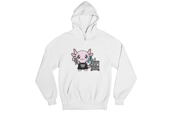 Hoodie Axolotzin Barbero Ajolote Unisex