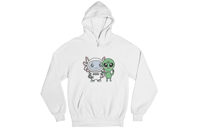 Hoodie Axolotzin Y Marcianito Ajolote Unisex