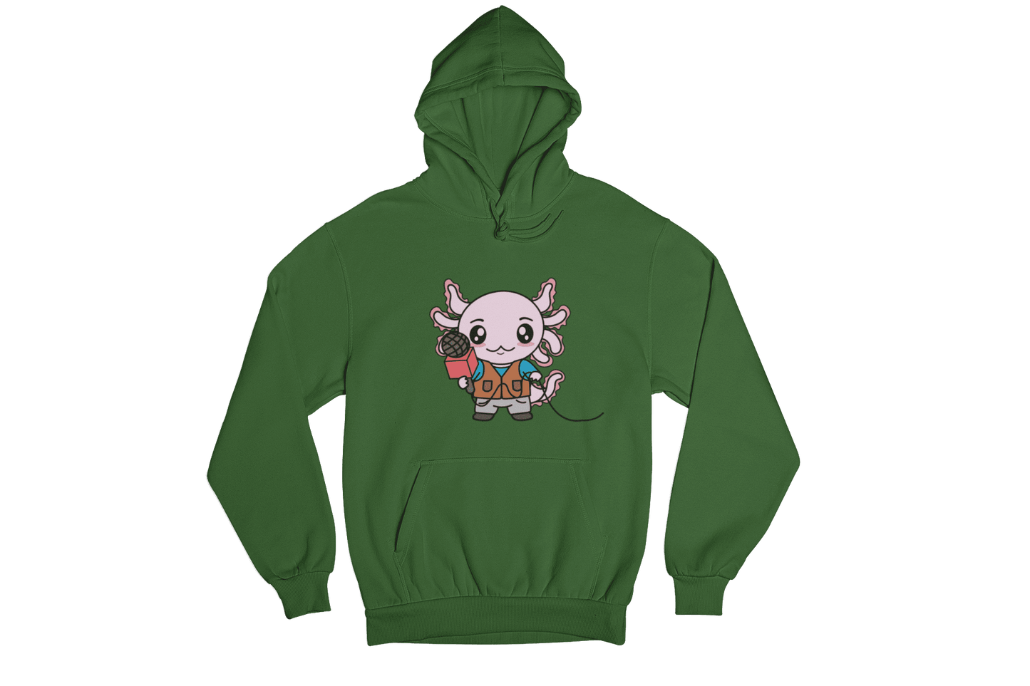 Hoodie Axolotzin Reportero Ajolote Unisex