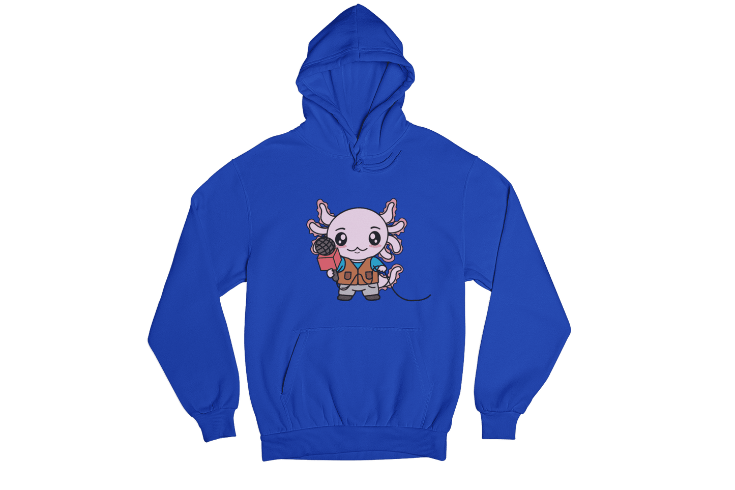 Hoodie Axolotzin Reportero Ajolote Unisex