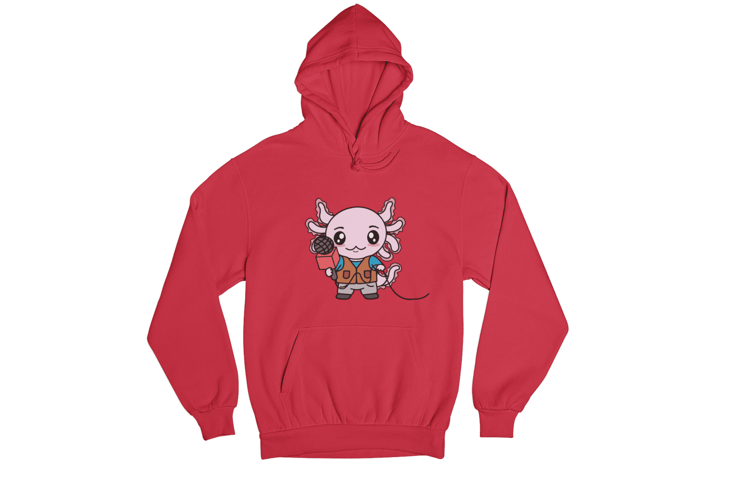 Hoodie Axolotzin Reportero Ajolote Unisex