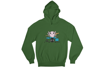 Hoodie Axolotzin Baterista Ajolote Unisex