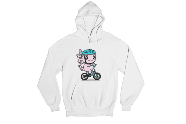 Hoodie Axolotzin Ciclista Ajolote Unisex