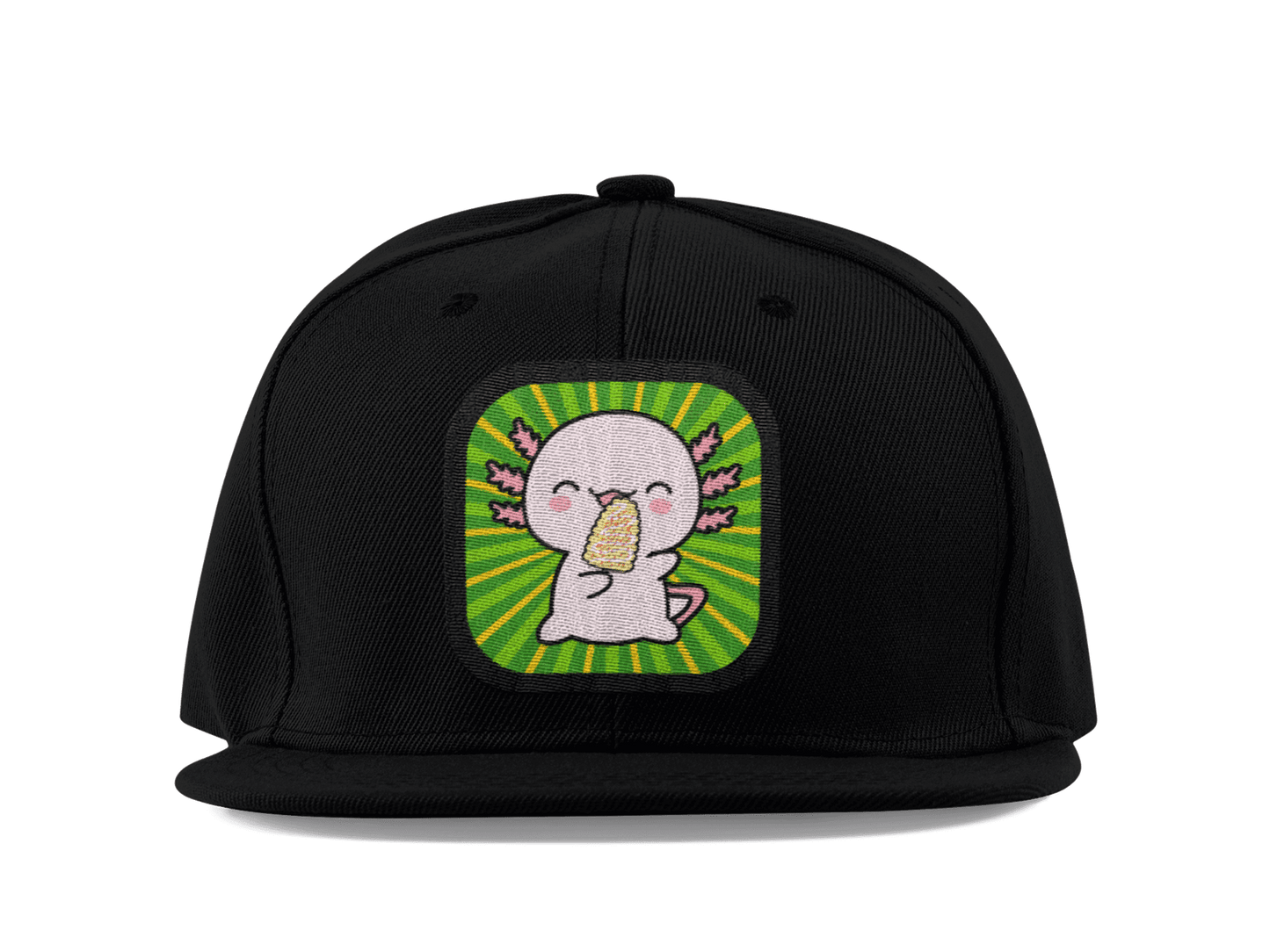 Gorra Unisex Plana Ajolote Comiendo Elote Xo The Monster