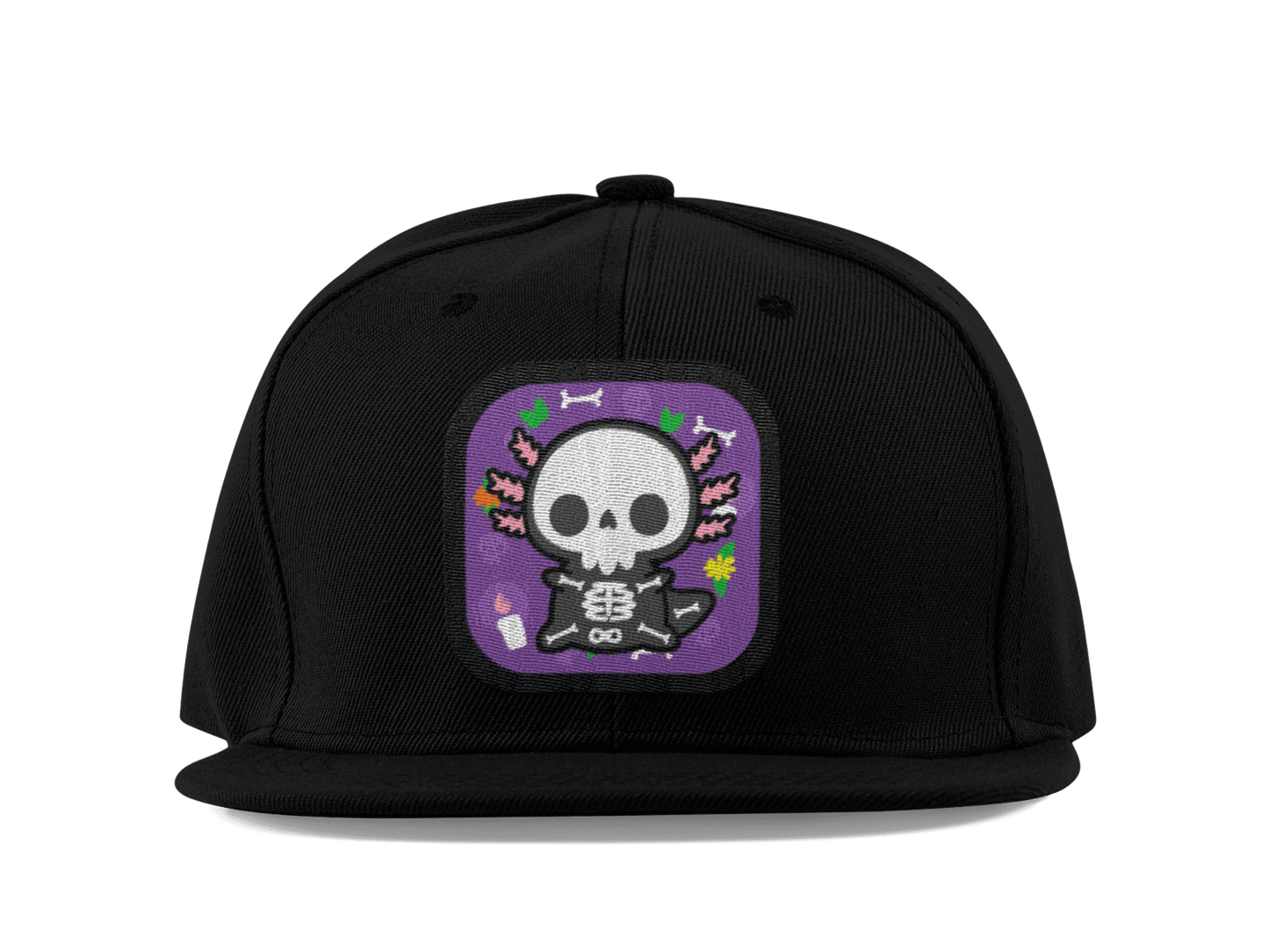 Gorra Unisex Plana Ajolote Esqueleto Xo The Monster