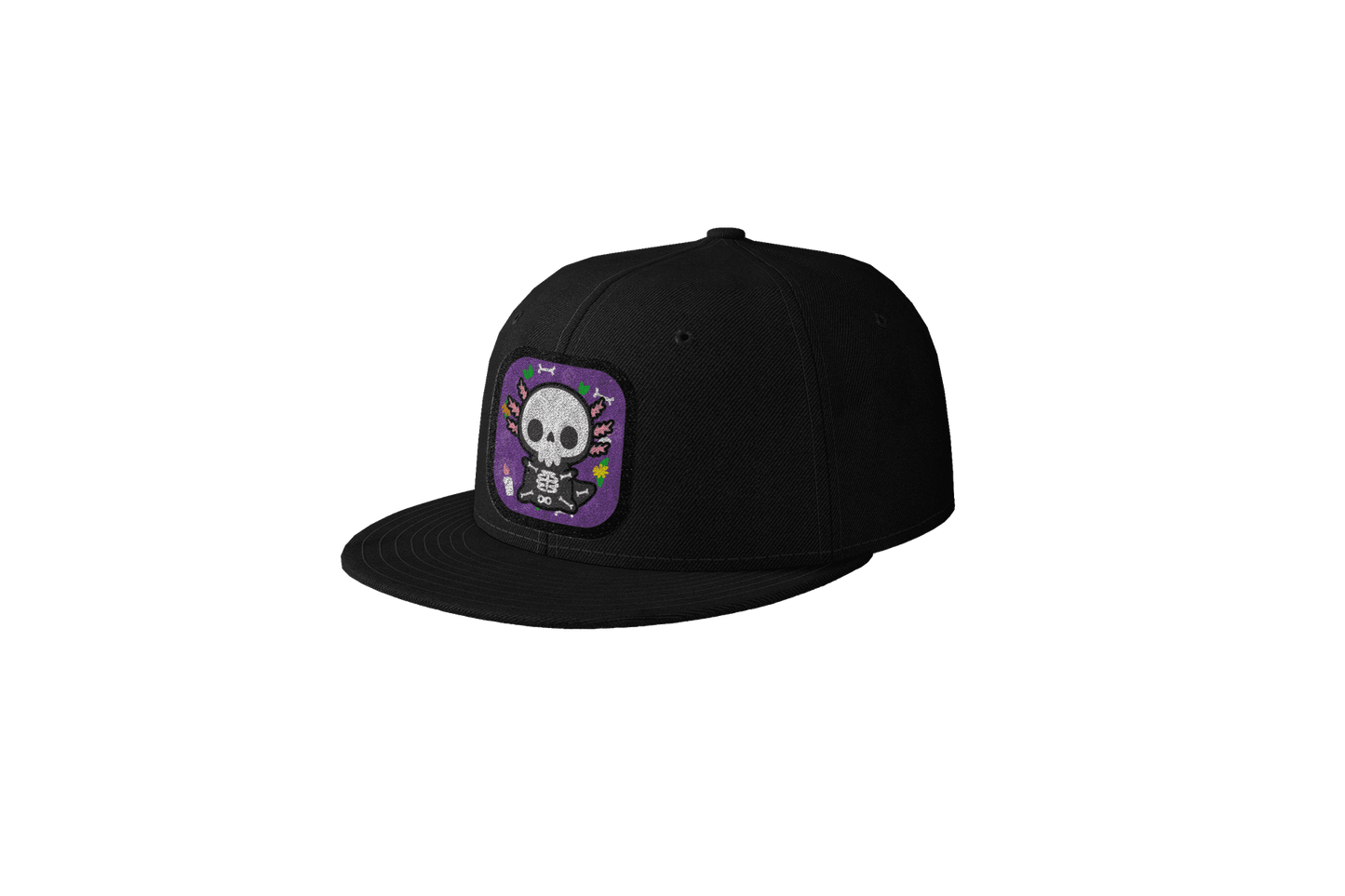 Gorra Unisex Plana Ajolote Esqueleto Xo The Monster